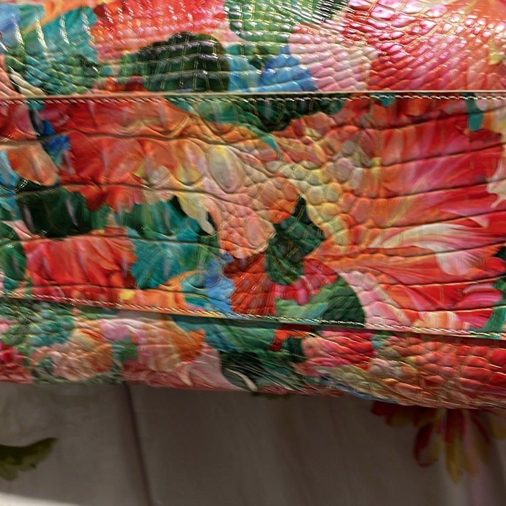 Brahmin Celia Taffy Multicolor Floral Shoulder Bag long strapped with dust bag. - Picture 3 of 4